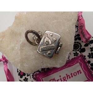 Brighton London Paris Italy Travel Locket Charm for Bracelet Silver Tone Enamel